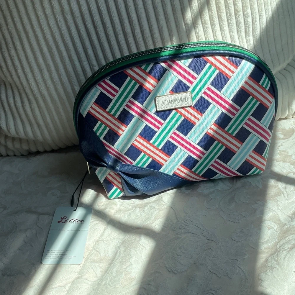1279. Joan and David Colorful Geometric Cosmetic and Toiletry Bag Set